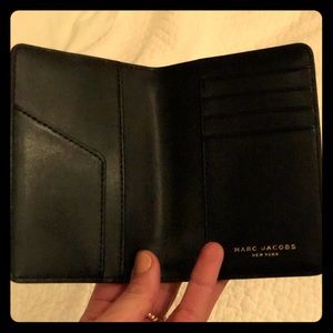 Marc Jacobs Black Leather Passport Holder